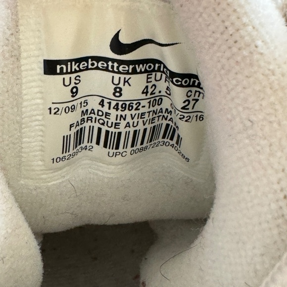 Nike Air More Uptempo Max Varsity White Red EUC 2016 sz 9 - Picture 6 of 9